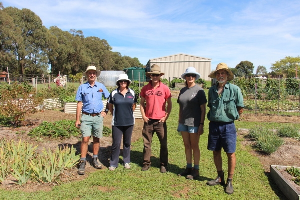 Volunteers at the Community Gardens